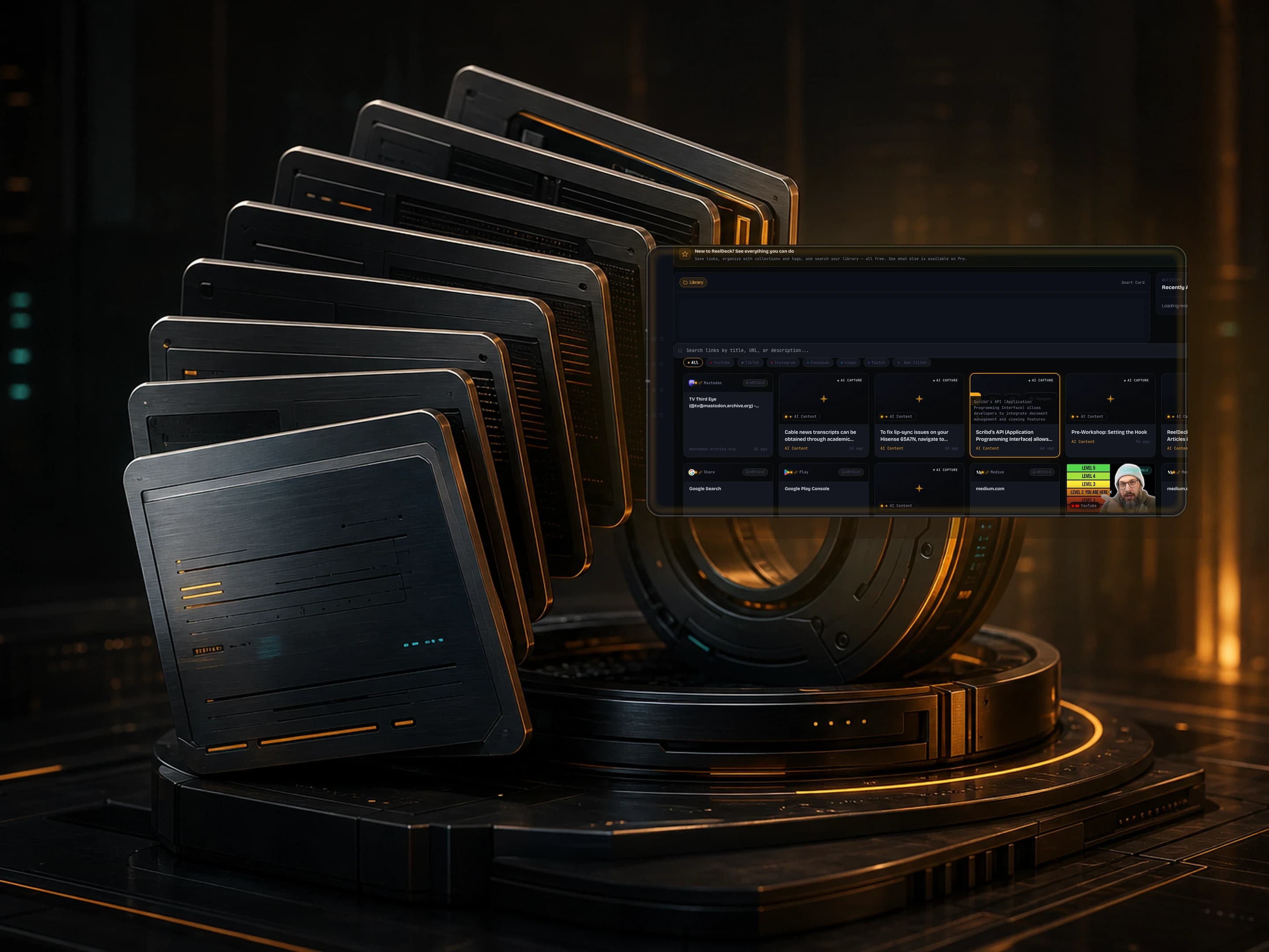 ReelDeck Studio live application homepage screenshot
